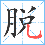 脱笔顺分解图片11