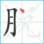 脱笔顺分解图片5