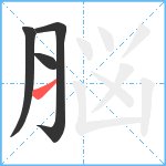 脳笔顺分解图片4