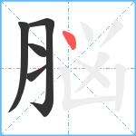 脳笔顺分解图片5