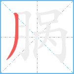 脶笔顺分解图片1