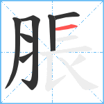 脹笔顺分解图片7