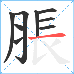 脹笔顺分解图片9