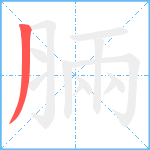 脼笔顺分解图片1