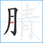 腈笔顺分解图片4