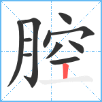 腔笔顺分解图片11