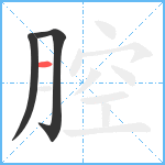 腔笔顺分解图片3