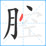 腔笔顺分解图片6