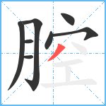 腔笔顺分解图片8