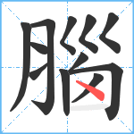 腦笔顺分解图片12