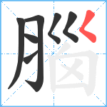 腦笔顺分解图片7