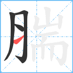 腨笔顺分解图片4