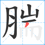 腨笔顺分解图片9