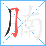 腩笔顺分解图片2