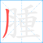 腫笔顺分解图片1