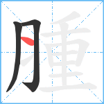 腫笔顺分解图片3