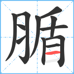 腯笔顺分解图片12