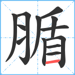 腯笔顺分解图片13