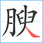 腴笔顺分解图片12