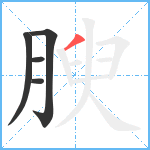 腴笔顺分解图片5