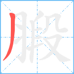 腶笔顺分解图片1