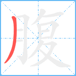 腹笔顺分解图片1