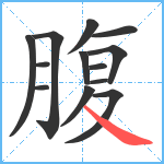 腹笔顺分解图片13