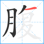 腹笔顺分解图片6