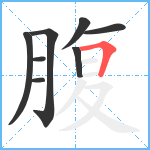 腹笔顺分解图片8