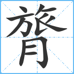 膂笔顺分解图片15