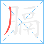 膈笔顺分解图片1