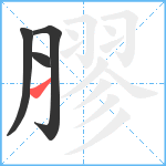 膠笔顺分解图片4