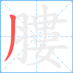 膢笔顺分解图片1