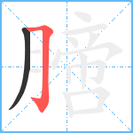 膪笔顺分解图片2