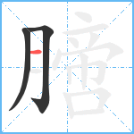 膪笔顺分解图片3