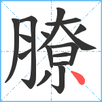 膫笔顺分解图片16