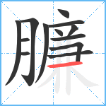 臁笔顺分解图片13