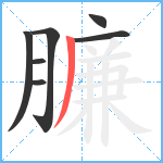 臁笔顺分解图片7