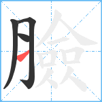 臉笔顺分解图片4