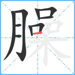 臊笔顺分解图片10