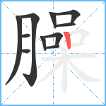 臊笔顺分解图片11