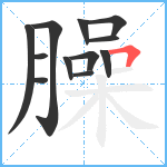 臊笔顺分解图片12