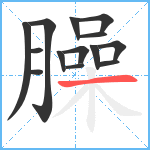 臊笔顺分解图片14