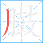 臌笔顺分解图片1