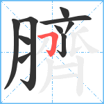 臍笔顺分解图片10