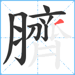 臍笔顺分解图片12