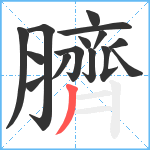 臍笔顺分解图片15