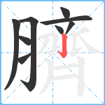 臍笔顺分解图片9