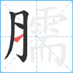 臑笔顺分解图片4