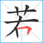 若笔顺分解图片7